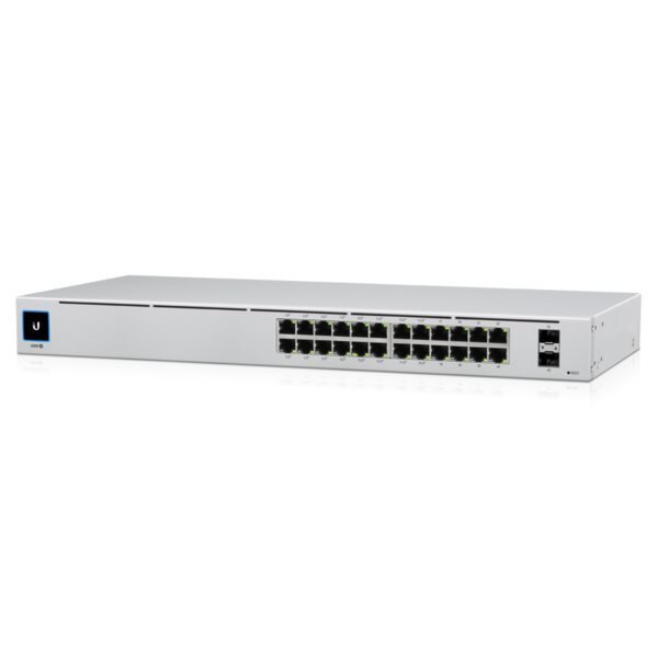 Ubiquiti Switch UniFi 24xRJ45 GBit/2xSFP Managed Gen2 19" Rack-Mountable, Fanless, 1,3" Touchscreen