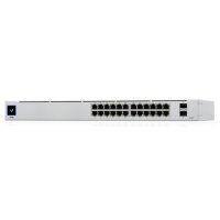 Ubiquiti Switch UniFi 24xRJ45 GBit/2xSFP Managed Gen2 19" Rack-Mountable, Fanless, 1,3" Touchscreen