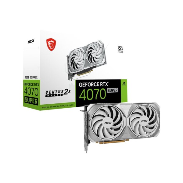 MSI VGA 12GB RTX4070 SUPER 12G VENTUS 2X WHITE OC 3xDP/HDMI GeForce RTX 4070 SUPER 12G VENTUS 2X WHITE OC