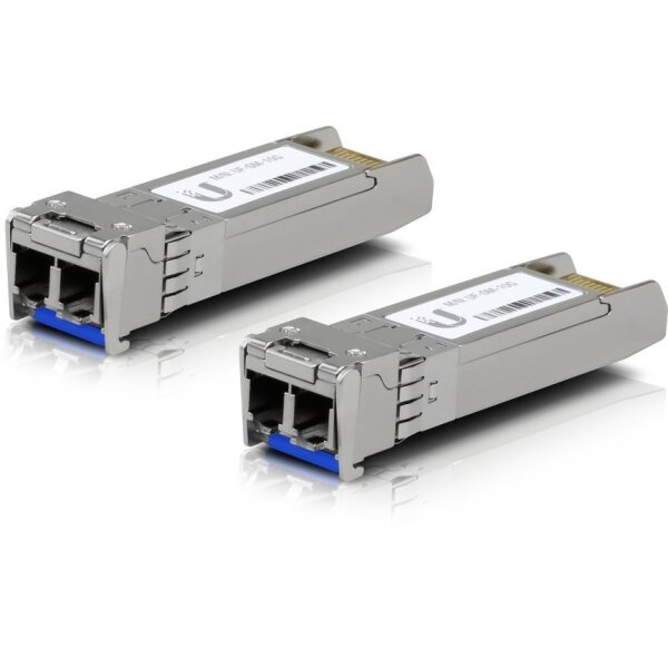 Ubiquiti SFP+ UACC-OM-SM-10G-D-2 Single-Mode Fiber LR LC-Duplex (2er-Pack) UF-SM-10G: SFP+, 10 Gbps