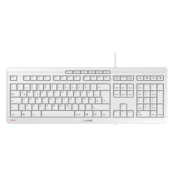 CHERRY Keyboard STREAM [DE] white grey