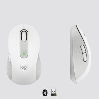 Logitech Mouse M650 SIGNATURE WL (RIGHT) BOLT weiß/grau BT für kleine und mittelgroße Hände (<17,5 - 19,0 cm)