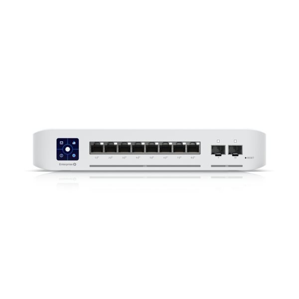 Ubiquiti Switch UniFi 8xRJ45 2,5G/2xSFP+ 10G Managed PoE+ Wall-Mountable, 1,3" Touchscreen, 120W PoE