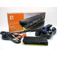 LevelOne KVM-Switch 4 PC VGA+USB+Audio