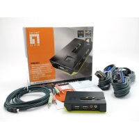 LevelOne KVM-Switch 2 PC VGA+USB+Audio Black E.