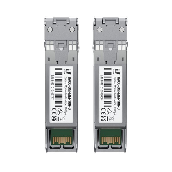 Ubiquiti SFP+ UACC-OM-MM-10G-D-2 Multi-Mode Fiber LC (2er-Pack) UF-MM-10G: SFP+, 10 Gbps