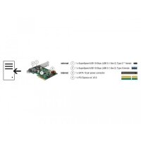 Delock PCIe x4  1x  USB Type-C (USB3.2 Gen2) + 1x USB Type-A (USB3.2 Gen2)